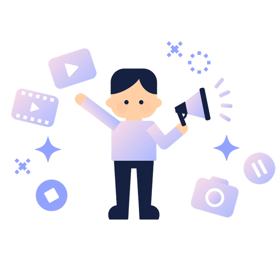 画像や動画を活用し、SNS発信していく仲間 